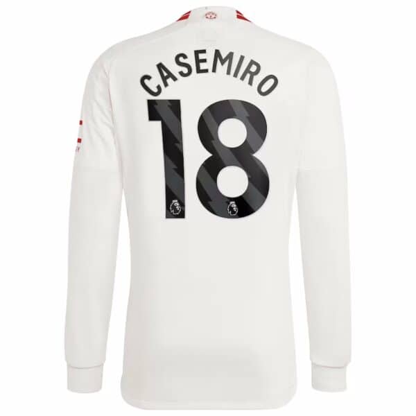 MAILLOT MANCHESTER UNITED THIRD CASEMIRO MANCHES LONGUES 2023-2024