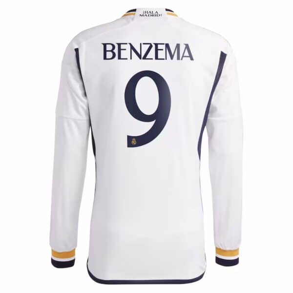 MAILLOT REAL MADRID DOMICILE BENZEMA MANCHES LONGUES 2023-2024