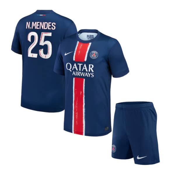 PACK JUNIOR PSG DOMICILE NUNO MENDES SAISON 2024-2025